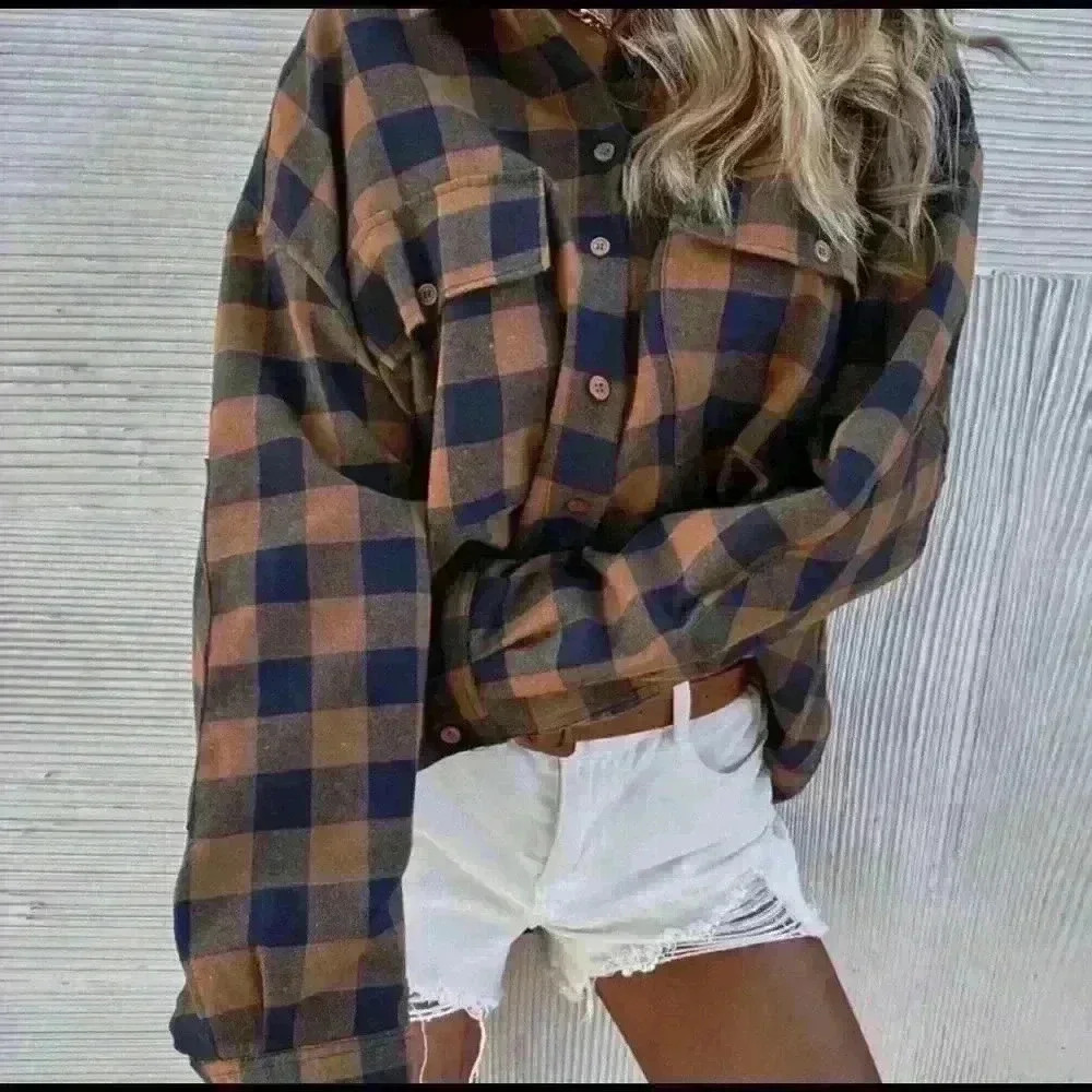 Plaid button up - Picture 5 of 7